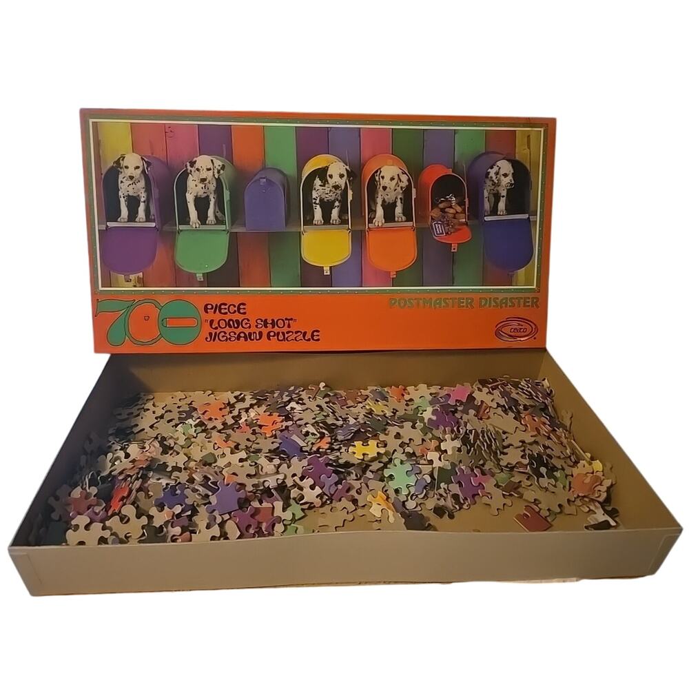 Vintage 1995 Postmaster Disaster Dalmatian 700 Piece Long Shot Jigsaw Puzzle